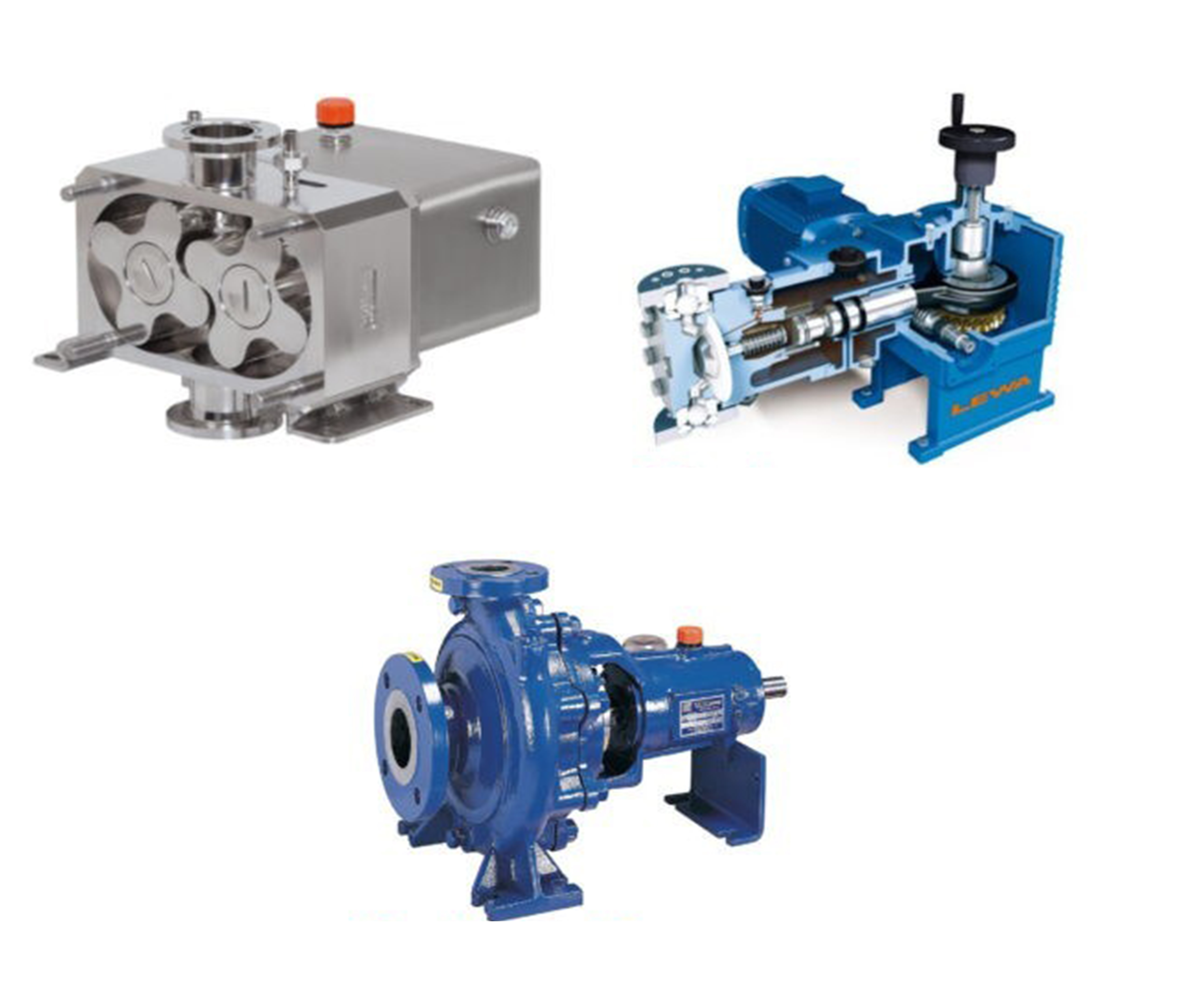 Pumps (Centrifugal, Gear, Diaphragm)